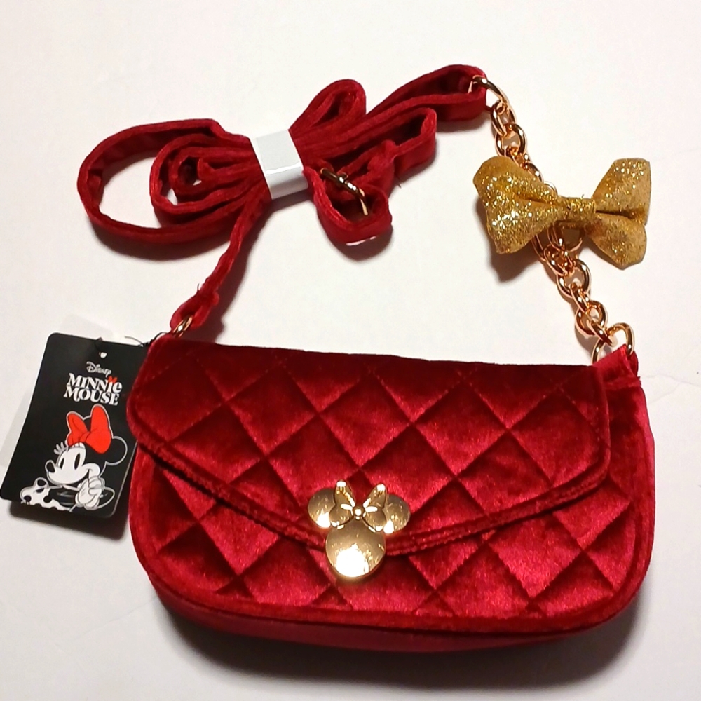 Disney Minnie Mouse Red Quilted Bag ..New